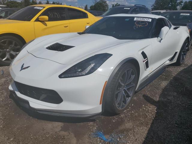 1G1Y12D70H5104854 - 2017 CHEVROLET CORVETTE G WHITE photo 2