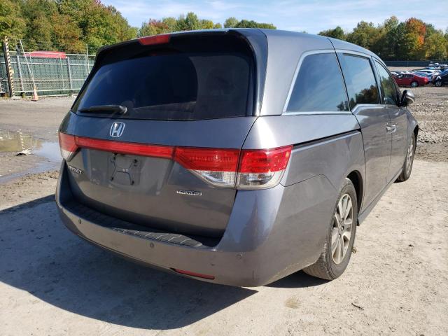 5FNRL5H94EB029542 - 2014 HONDA ODYSSEY TO GRAY photo 4