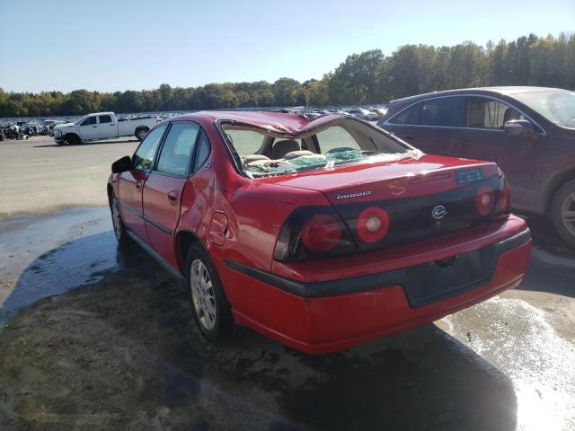 2G1WF52E859111870 - 2005 CHEVROLET IMPALA RED photo 3