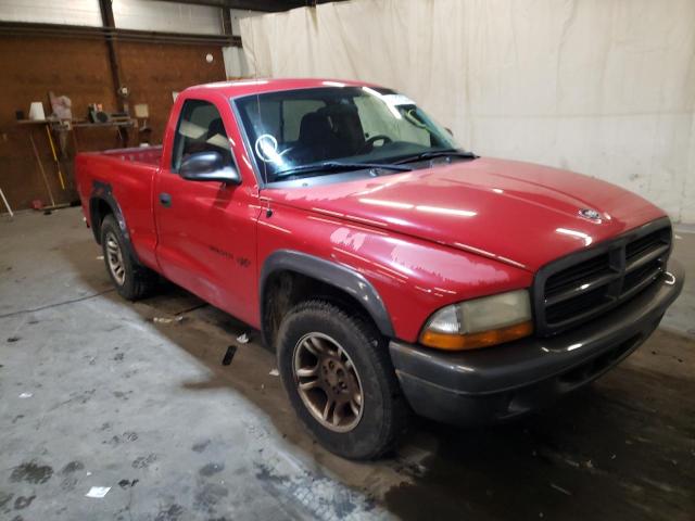 1B7FL16X02S557509 - 2002 DODGE DAKOTA BAS RED photo 1