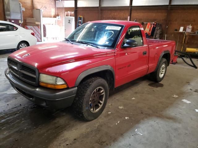 1B7FL16X02S557509 - 2002 DODGE DAKOTA BAS RED photo 2