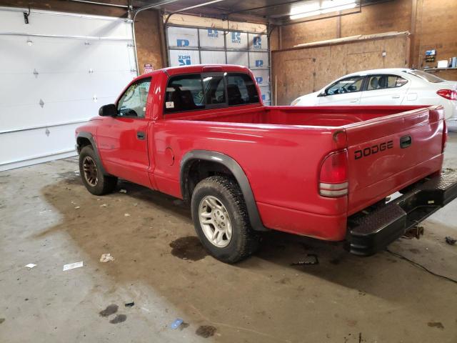 1B7FL16X02S557509 - 2002 DODGE DAKOTA BAS RED photo 3