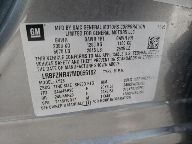 LRBFZNR47MD056162 - 2021 BUICK ENVISION E GRAY photo 10