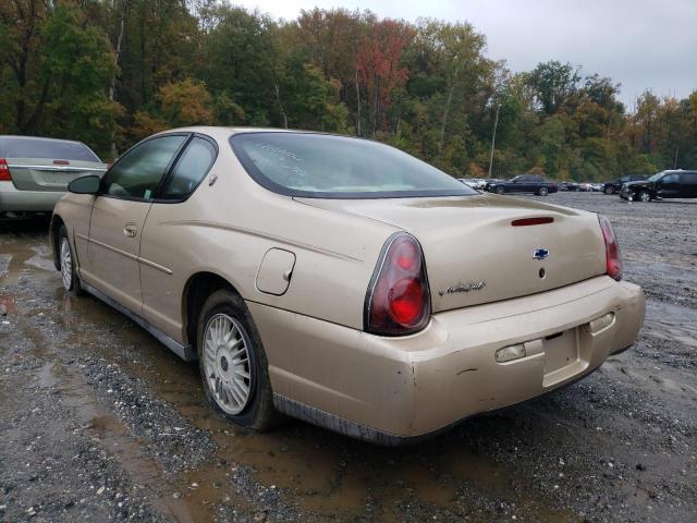 2G1WW12E2Y9291571 - 2000 CHEVROLET MONTE CARL ოქროსფერი ფოტო 3