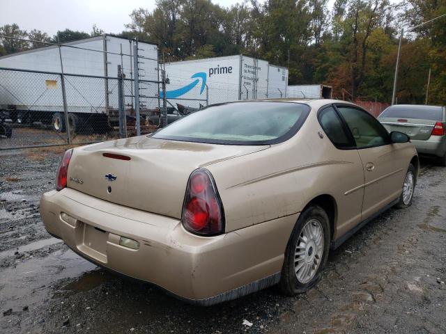 2G1WW12E2Y9291571 - 2000 CHEVROLET MONTE CARL ოქროსფერი ფოტო 4