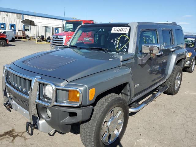 5GTEN13E088151415 - 2008 HUMMER H3 GRAY photo 9