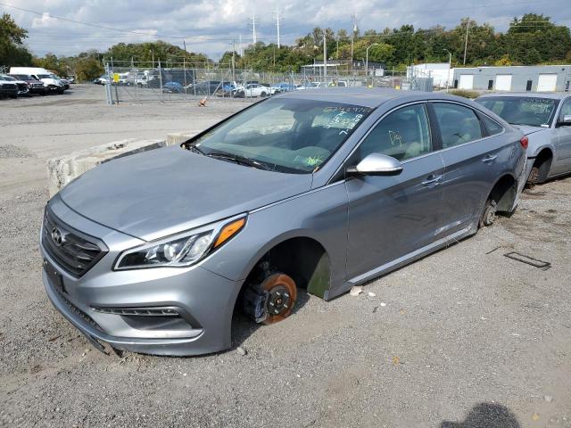 5NPE34AF0GH285917 - 2016 HYUNDAI SONATA SPO BLUE photo 2