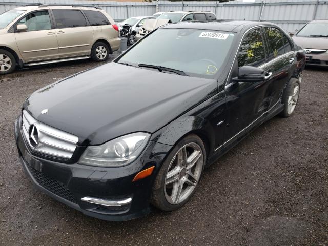 WDDGF8JB7CA696338 - 2012 MERCEDES-BENZ C 350 4MAT BLACK photo 2