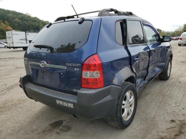 KM8JN72D88U879987 - 2008 HYUNDAI TUCSON SE BLUE photo 4