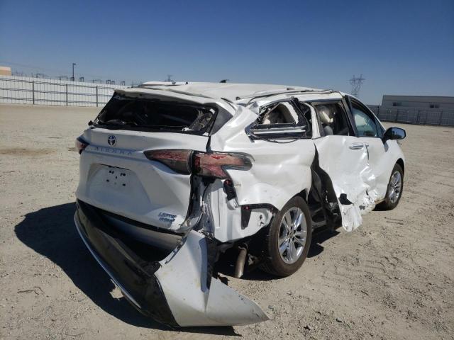 5TDZRKEC8NS112822 - 2022 TOYOTA SIENNA LIM WHITE photo 4