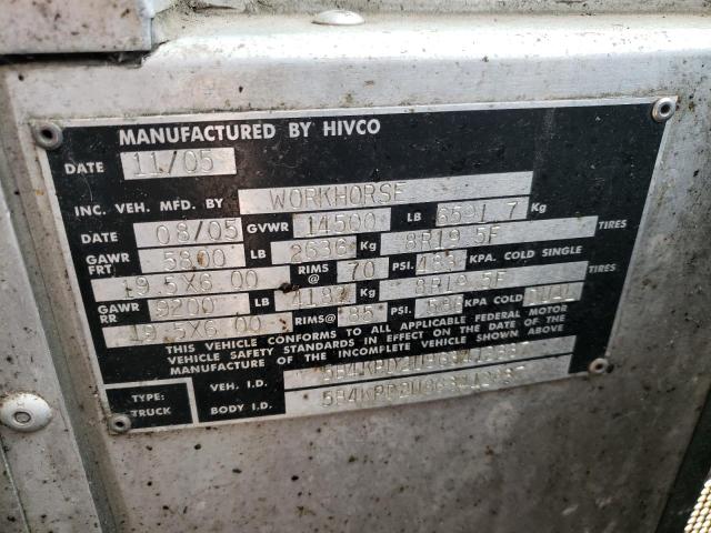 5B4KPD2U863412837 - 2006 WORKHORSE CUSTOM CHASSIS COMMERCIAL შავი ფოტო 10