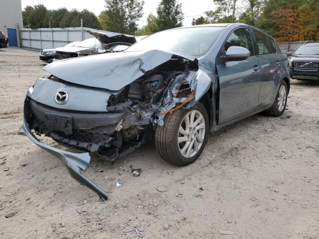 JM1BL1L88C1612372 - 2012 MAZDA 3 I GRAY photo 2