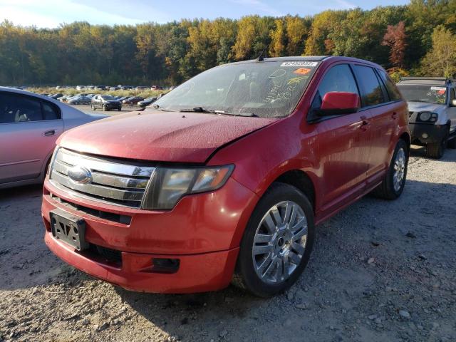 2FMDK3AC8ABA01401 - 2010 FORD EDGE SPORT RED photo 2