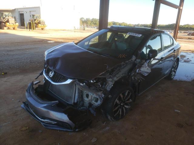 19XFB2F93FE092386 - 2015 HONDA CIVIC EXL Grafitowy zdjęcie 2