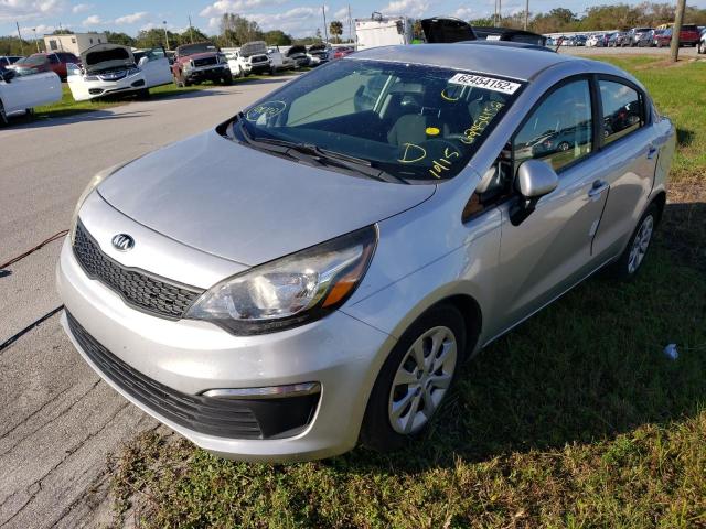 KNADM4A36G6663406 - 2016 KIA RIO LX SILVER photo 2