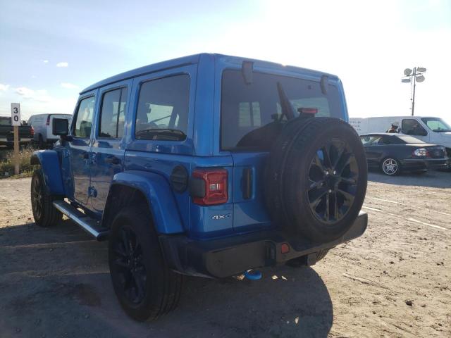 1C4JJXP61NW113433 - 2022 JEEP WRANGLER BLUE photo 3