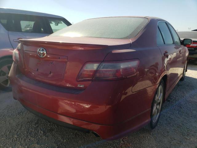 4T1BE46K87U109959 - 2007 TOYOTA CAMRY CE/L RED photo 4