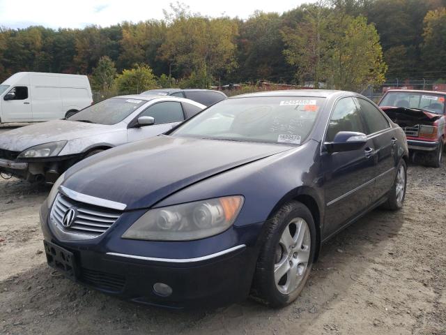 JH4KB16535C005192 - 2005 ACURA RL BLUE photo 2