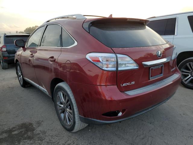 JTJZB1BA4A2002284 - 2010 LEXUS RX 450 RED photo 3