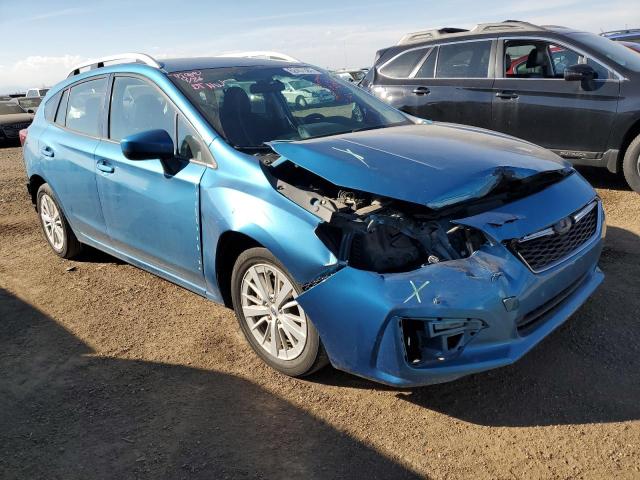 4S3GTAB69H3740038 - 2017 SUBARU IMPREZA PR BLUE photo 1