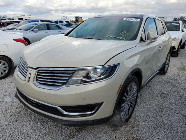 2LMTJ6LR2GBL76912 - 2016 LINCOLN MKX RESERV BEIGE photo 2