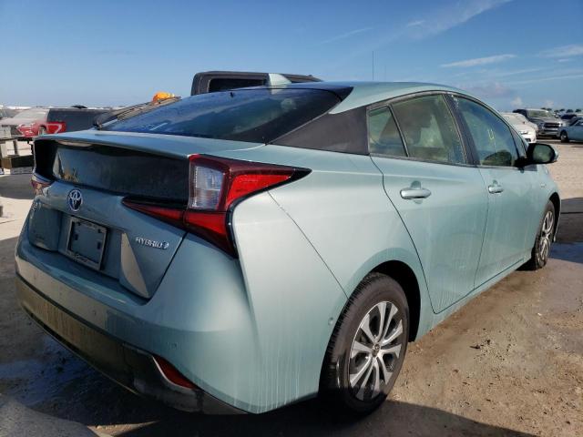 JTDL9MFU8M3030758 - 2021 TOYOTA PRIUS LE TURQUOISE photo 4