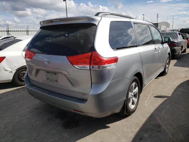 5TDKK3DC5BS158598 - 2011 TOYOTA SIENNA LE SILVER photo 4