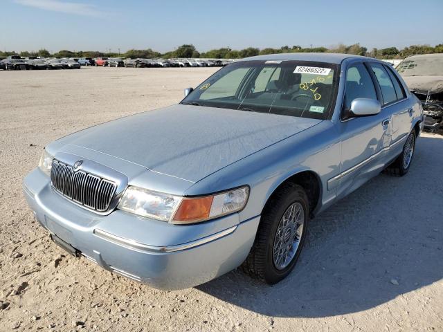 2MEFM74W3XX701860 - 1999 MERCURY GRAND MARQ BLUE photo 2