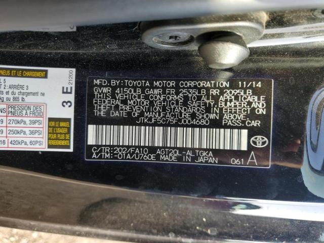 JTKJF5C75FJ004680 - 2015 TOYOTA SCION TC GRAY photo 10