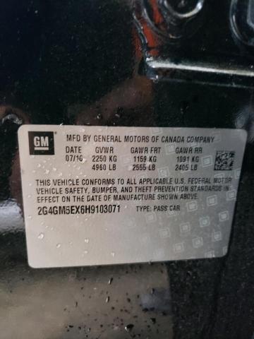 2G4GM5EX6H9103071 - 2017 BUICK REGAL BLACK photo 10