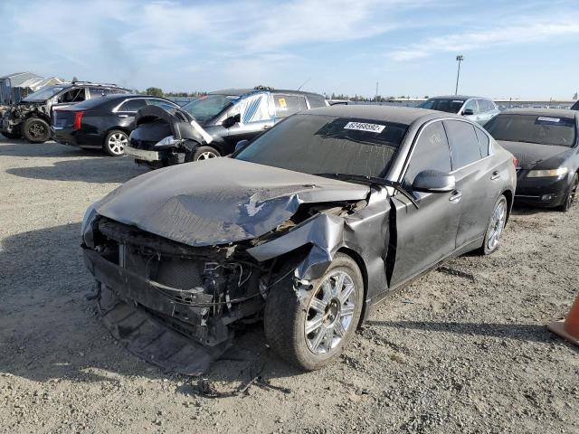 JN1BV7AP8FM355372 - 2015 INFINITI Q50 BASE GRAY photo 2