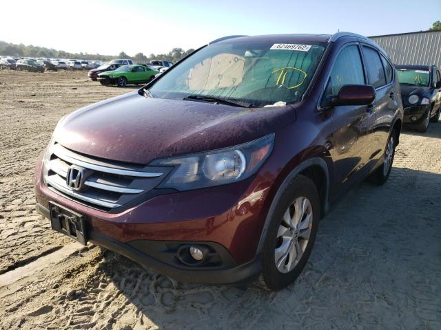 5J6RM4H73EL037287 - 2014 HONDA CR-V EXL BURGUNDY photo 2