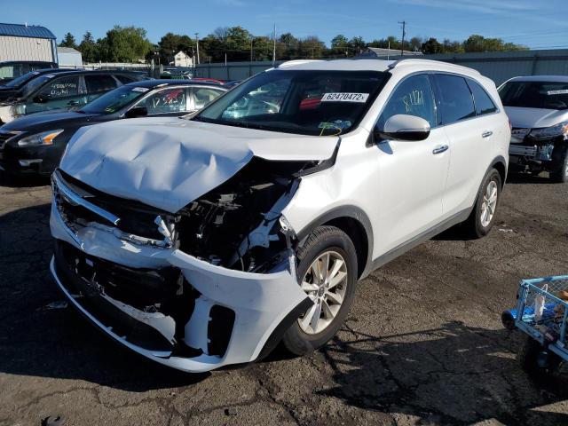 5XYPGDA35KG597539 - 2019 KIA SORENTO L WHITE photo 2