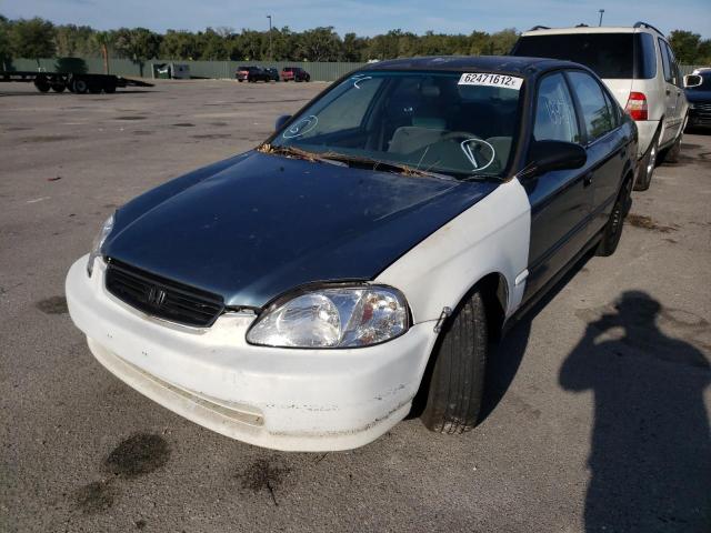 1HGEJ6620WL039727 - 1998 HONDA CIVIC DX TEAL photo 2