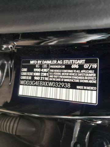 WDD3G4EBXKW032938 - 2019 MERCEDES-BENZ A 220 BLACK photo 10