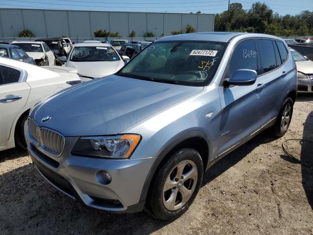 5UXWX5C54CL724527 - 2012 BMW X3 XDRIVE2 BLUE photo 2