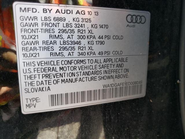 WA1DGAFE1ED008849 - 2014 AUDI Q7 PRESTIG BLACK photo 10