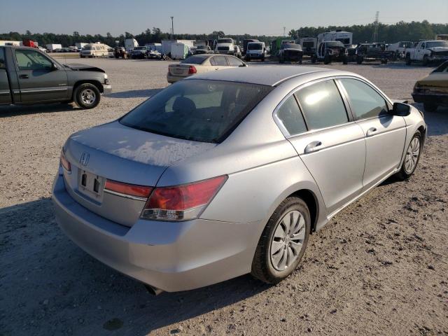 1HGCP2F33CA121692 - 2012 HONDA ACCORD LX SILVER photo 4