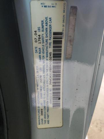 3VWCM31Y85M303245 - 2005 VOLKSWAGEN NEW BEETLE 蓝色 照片 10