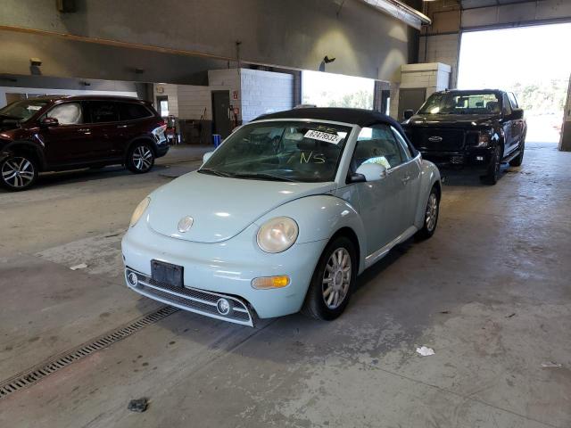 3VWCM31Y85M303245 - 2005 VOLKSWAGEN NEW BEETLE 蓝色 照片 2