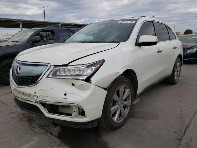 5FRYD3H85EB015992 - 2014 ACURA MDX ADVANC WHITE photo 2