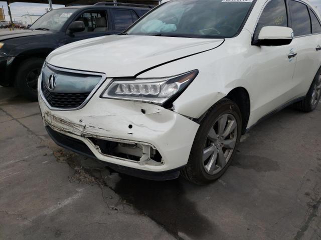 5FRYD3H85EB015992 - 2014 ACURA MDX ADVANC WHITE photo 9