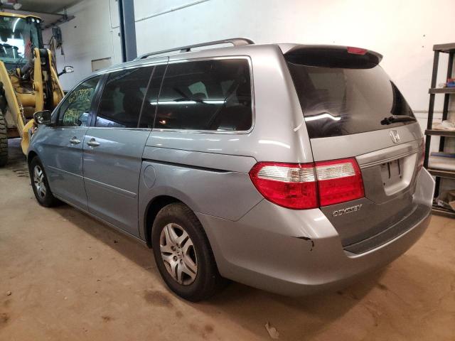 5FNRL38637B006721 - 2007 HONDA ODYSSEY EX BLUE photo 3