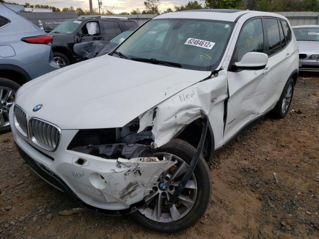 5UXWX9C56E0D11734 - 2014 BMW X3 WHITE photo 2