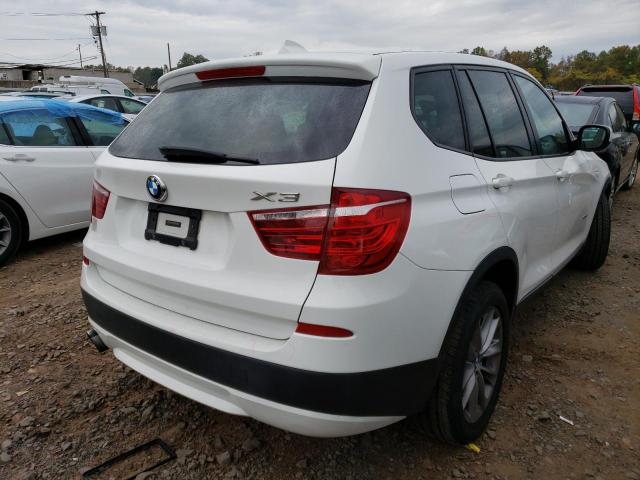 5UXWX9C56E0D11734 - 2014 BMW X3 WHITE photo 4