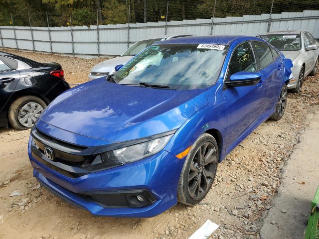 2HGFC2F81KH597055 - 2019 HONDA CIVIC SPOR 蓝色 照片 2