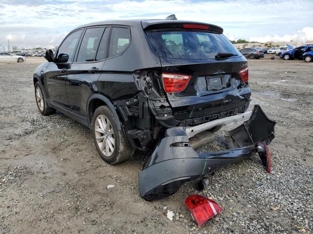 5UXWX9C54D0A20292 - 2013 BMW X3 XDRIVE2 BLACK photo 3