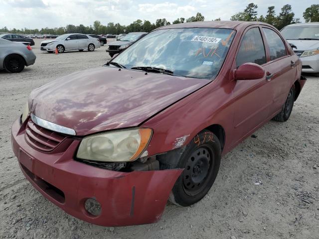 KNAFE121845021644 - 2004 KIA SPECTRA LX BURGUNDY photo 2