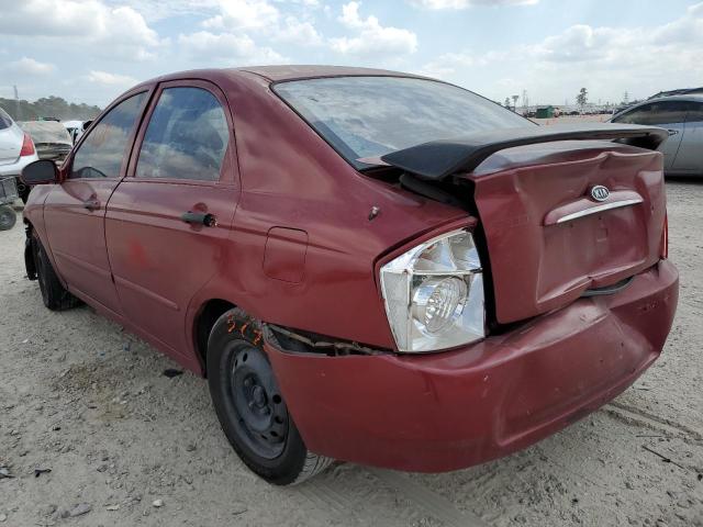 KNAFE121845021644 - 2004 KIA SPECTRA LX BURGUNDY photo 3