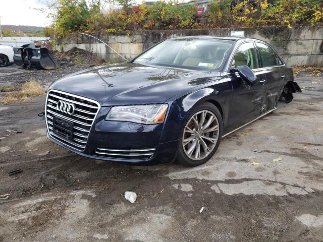 WAURMAFD3EN003350 - 2014 AUDI A8 L TDI Q BLUE photo 2